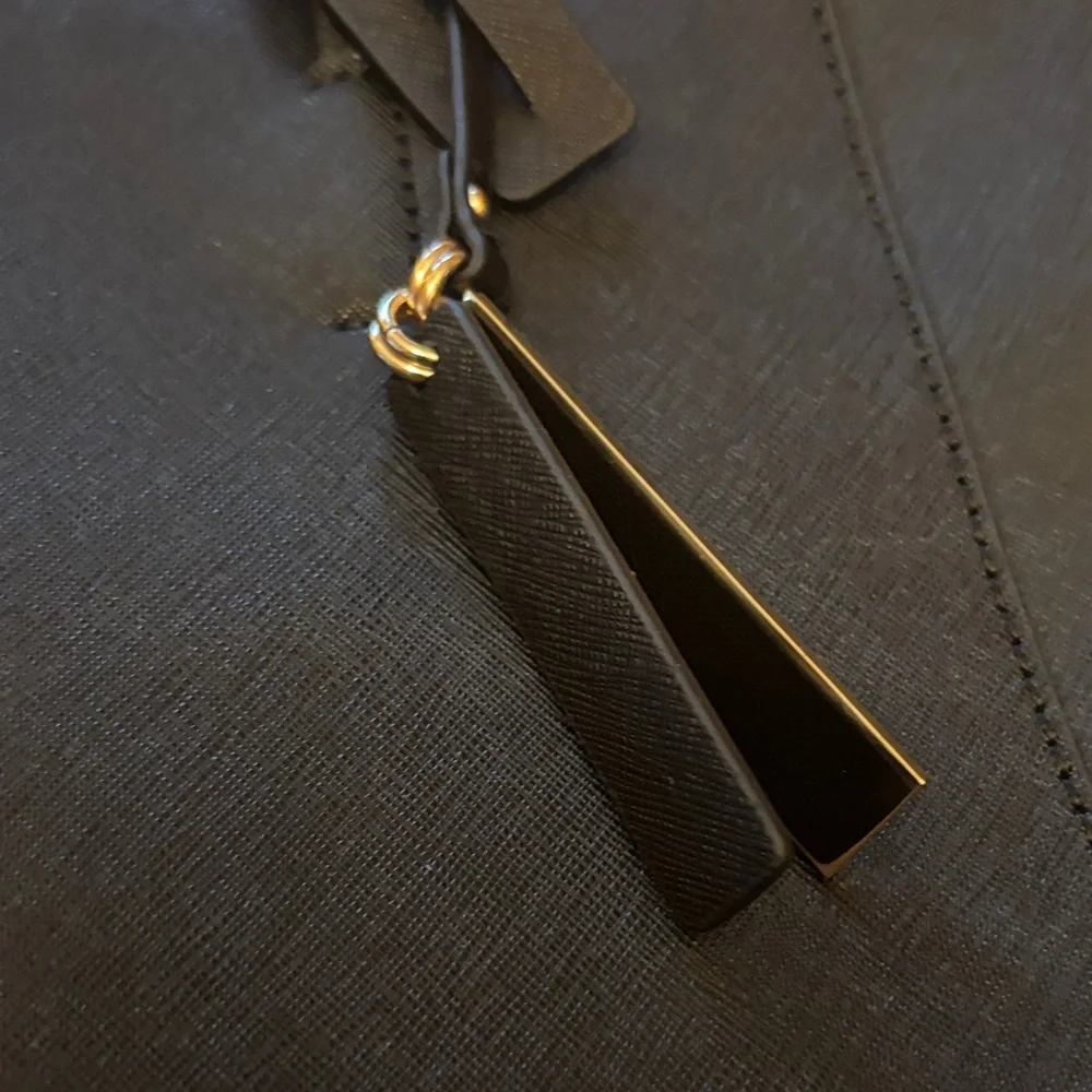Vince Camuto Black Tote with Gold Accents - Picture 5 of 8